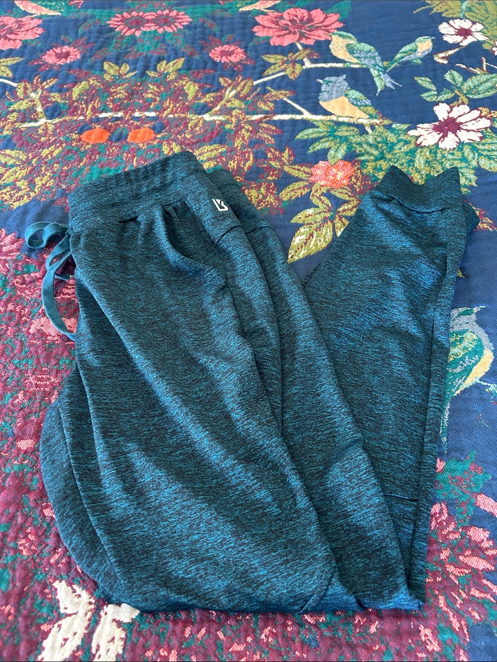 BuffBunny Teal Marled Track Joggers - Teal Heather